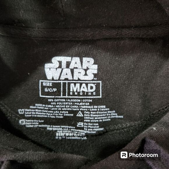 Star Wars The Child Grogu in Carrier Hooded Sweatshirt Womens SZ Small Kidcore - Picture 4 of 4